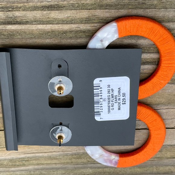 International Concept Earrings Hoops Resin & Wrap Multi Color Women Ear Jewelry - Picture 10 of 15